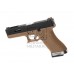 Pistol Airsoft G-Force 17 BK Silver Barrel Metal Version GBB