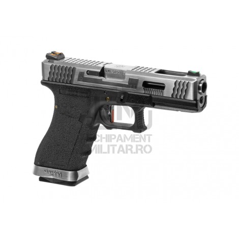 Pistol Airsoft G-Force 18C SV Silver Barrel Metal Version GBB